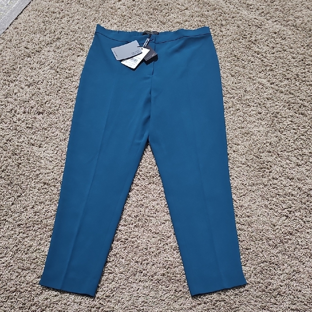 NWT Marina Rinaldi Dress Pants High Waist Super Slim 14 Slacks Ribalta